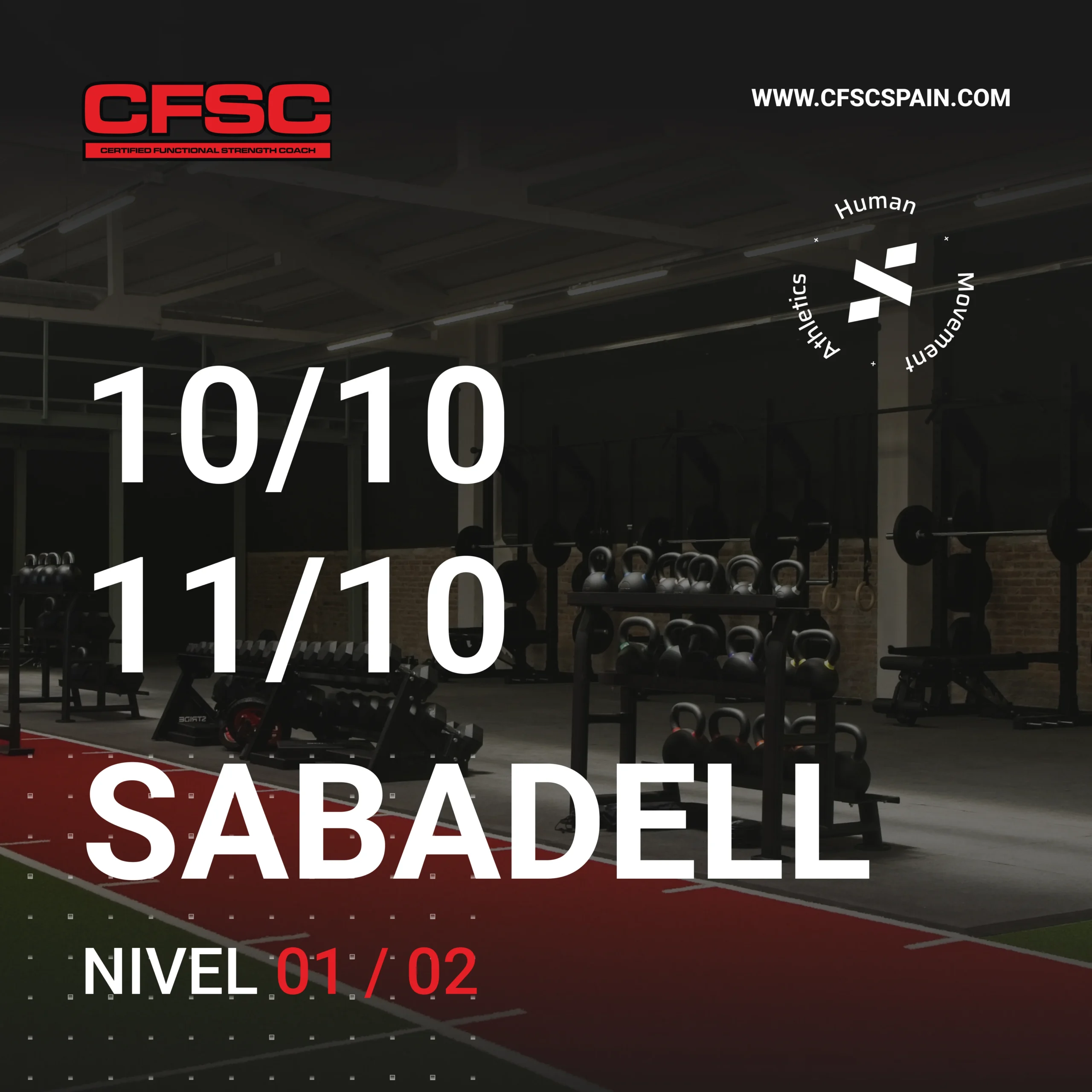 CFSC Nivel 1 y 2 (Sabadell) 10-11/10/26
